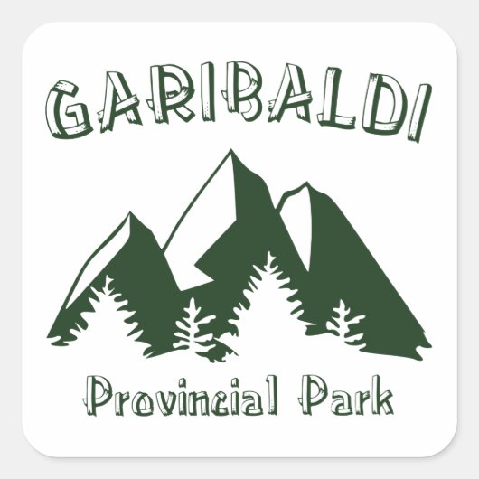 Garibaldi Provincial Park Vierkante Sticker (Voorkant)