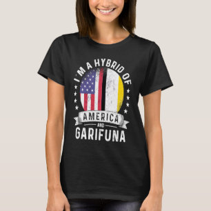 Garifuna Amerikaanse Patriot Getrokken Vlag Humor T-shirt