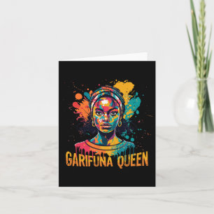 Garifuna Queen Design voor Honduras Caribbean Afro Kaart