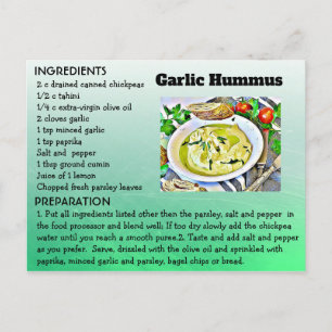 Garilic Hummus Recept Post Kaart