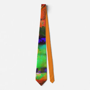 Garish Green Fish Necktie Stropdas