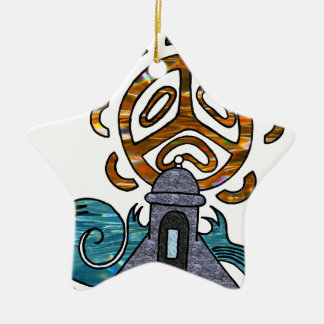 garita del diablo y Sol Taino Keramisch Ornament