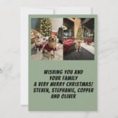 Garland and Berries Merry Christmas Card Bedankkaart (Achterkant)