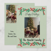 Garland and Bows Holiday Card Kaart (Voorkant / Achterkant)