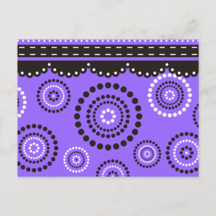 Garland ARTdeco zwart wit + uw achtergrondkleur Briefkaart