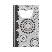 Garland ARTdeco zwart wit + uw achtergrondkleur Kredietkaart Flessenopener (Voorkant)