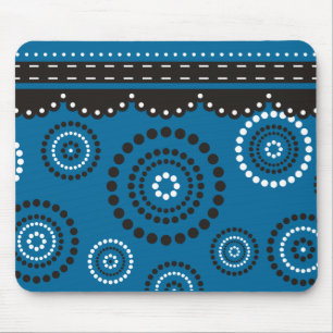 Garland ARTdeco zwart wit + uw achtergrondkleur Muismat