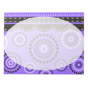 Garland ARTdeco zwart wit + uw achtergrondkleur Notitieblok