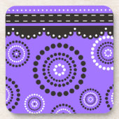 Garland ARTdeco zwart wit + uw achtergrondkleur Onderzetter (Voorkant)