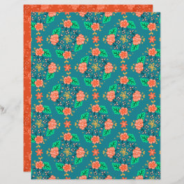 Garland Blue Scrapbook Paper