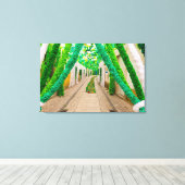 Garland Decorations for a Festival Canvas Afdruk (Insitu (Houten vloer))