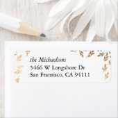 Garland doré Élégant Étiquette personnalisé (En situation)