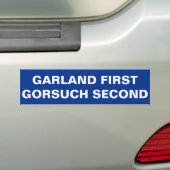 GARLAND EERST GORSUCH TWEEDE BUMPERSTICKER (Op auto)