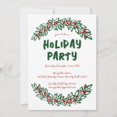 Garland Krans Vakantie Kerstfeest CUSTOM Kaart (Voorkant)