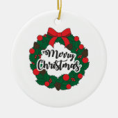 Garland Merry kerst Keramisch Ornament (Voorkant)