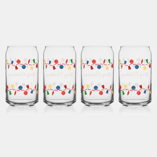 Garlande perlée avec ornements de Noël rétro (Dos)