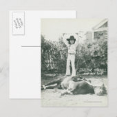 Garlene Tindall staat op een truc paard. Briefkaart (Voorkant / Achterkant)