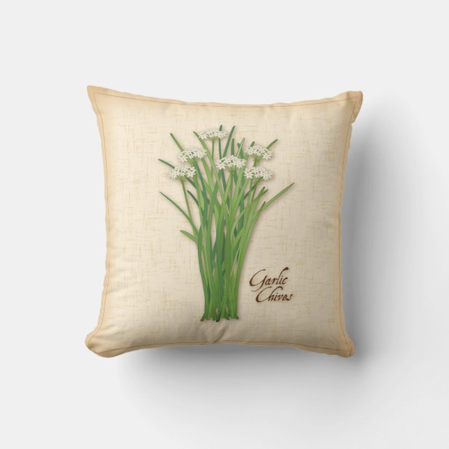Garlic Chives Herb Kussen (Voorkant)