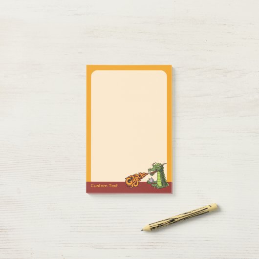 Garlic Dragon Post-it® Notes (Op bureau)