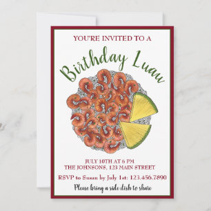 Garlic garnaal Pineapple Hawaiian Island Food Luau Kaart