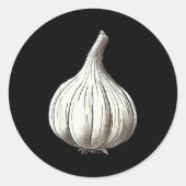Garlic Lazy Easy Funny Matching Halloween Costume Ronde Sticker (Voorkant)