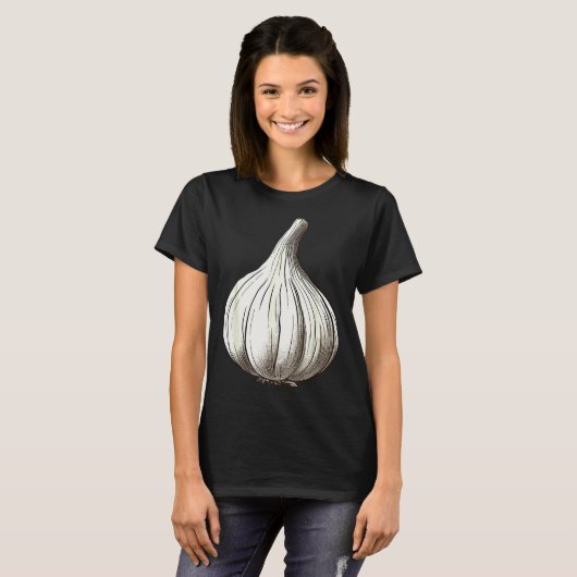 Garlic Lazy Easy Funny Matching Halloween Costume T-shirt (Voorkant volledig)