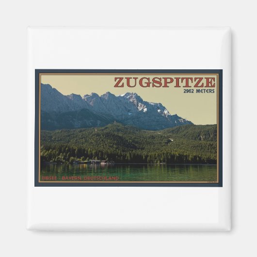Garmisch - Zugspitze boven de Eibsee Magneet (Voorkant)