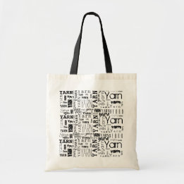 GARN! Typografie zwarte tekst Tote Bag