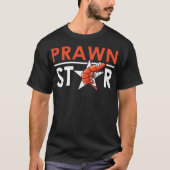 Garnaal Funny Prawn Star Retro Shellfish and Seafo T-shirt (Voorkant)