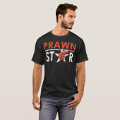 Garnaal Funny Prawn Star Retro Shellfish and Seafo T-shirt (Voorkant volledig)