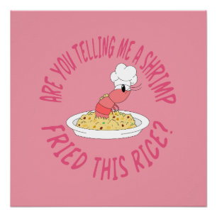 Garnaal gebakken rijst poster perfect poster