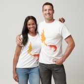 Garnaal in brand t-shirt (Unisex)