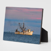 Garnalen bij zonsondergang fotoplaat (Zijkant)