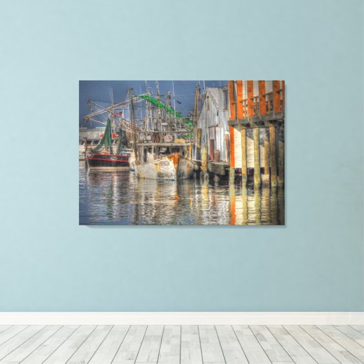 Garnalen. Canvas Afdruk (Insitu (Houten vloer))