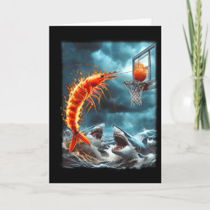 Garnalen die op haaien duiken Funny Ocean Sketll M Kaart
