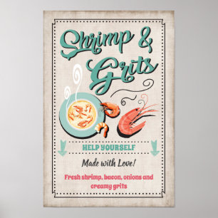Garnalen en grits poster