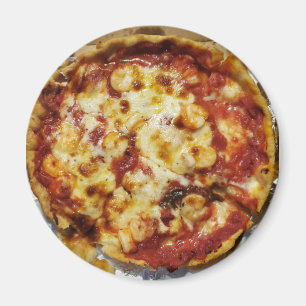 Garnalen en Kaas Pizza Voedsel Magneet