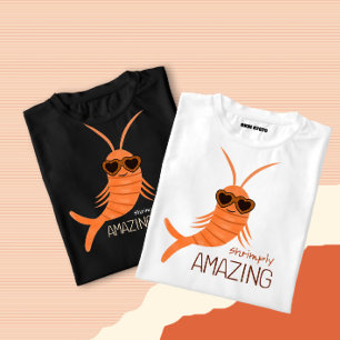 Garnalen met zonnebril t-shirt