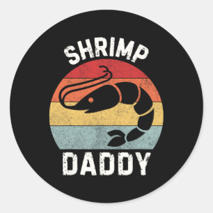 Garnalen papa ronde sticker
