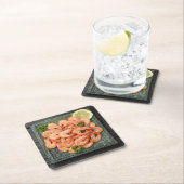 Garnalen Vierkante Kartonnen Onderzetter (Insitu)