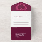 Garnet 2e huwelijksdag all in one uitnodiging (Buitenkant)