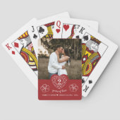 Garnet 2nd Wedding Jubileum Pokerkaarten (Achterkant)