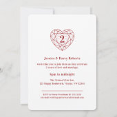 Garnet Anniversaire 2 ans d'amour invitations (Dos)