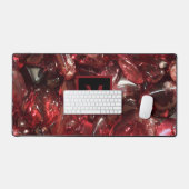 Garnet Birthstone Monogram Personalized Name Bureaumat (Keyboard & Muis)