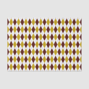 Garnet en Gold Classic Argyle Diamond Pattern Tissuepapier