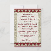 Garnet en Gold/partijuitnodiging Kaart (Achterkant)