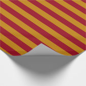 Garnet- en Gold Stripes-papier Cadeaupapier (Hoek)