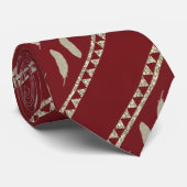 Garnet en Gold/Veer Stropdas (Opgerold)