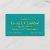 Garnet en Gold Visitekaartje (Achterkant)