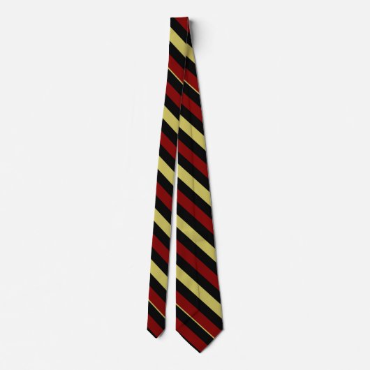 Garnet Gold en Black II met diagonaal streping Str Stropdas (Achterkant)